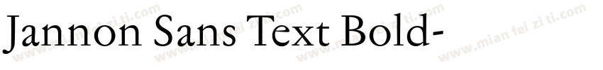 Jannon Sans Text Bold字体转换